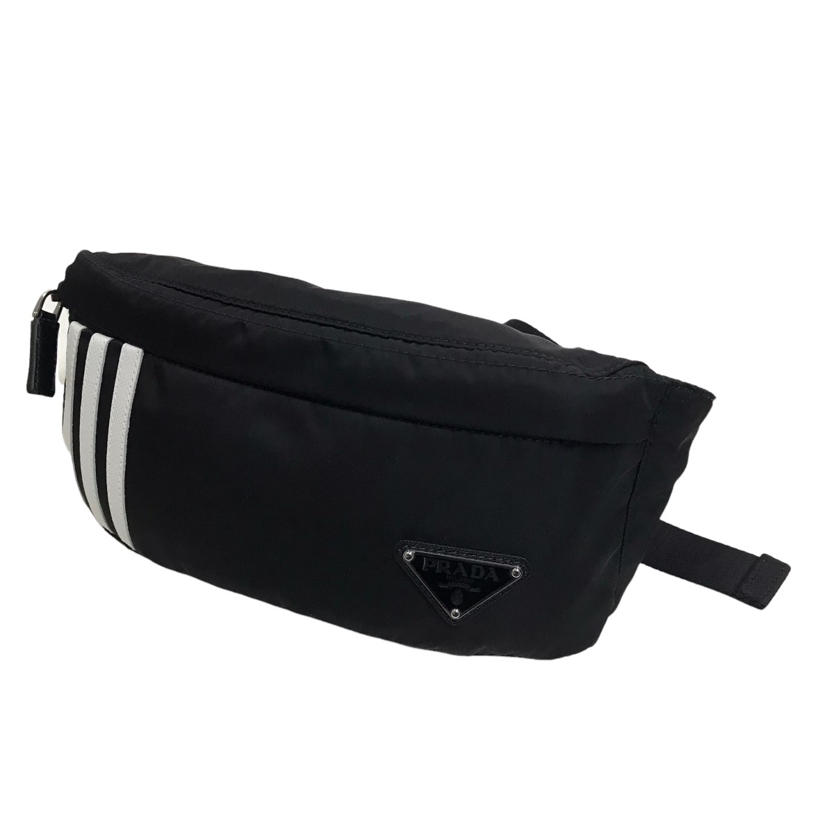 PRADA × ADIDASRe-Nylon belt bag ナイロンウエストバッグ ブラック サイズ