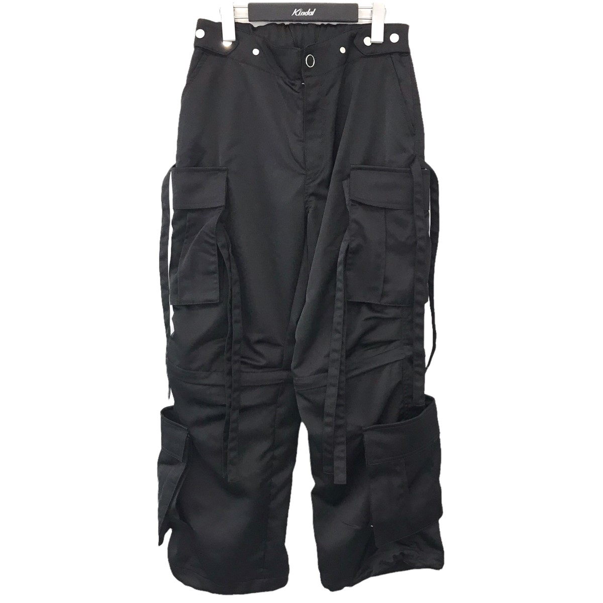【中古】TAAKK 2021SS 「SATIN PANTS」サテンテクノカーゴパンツ ブラック サイズ:1 【010722】(ターク)