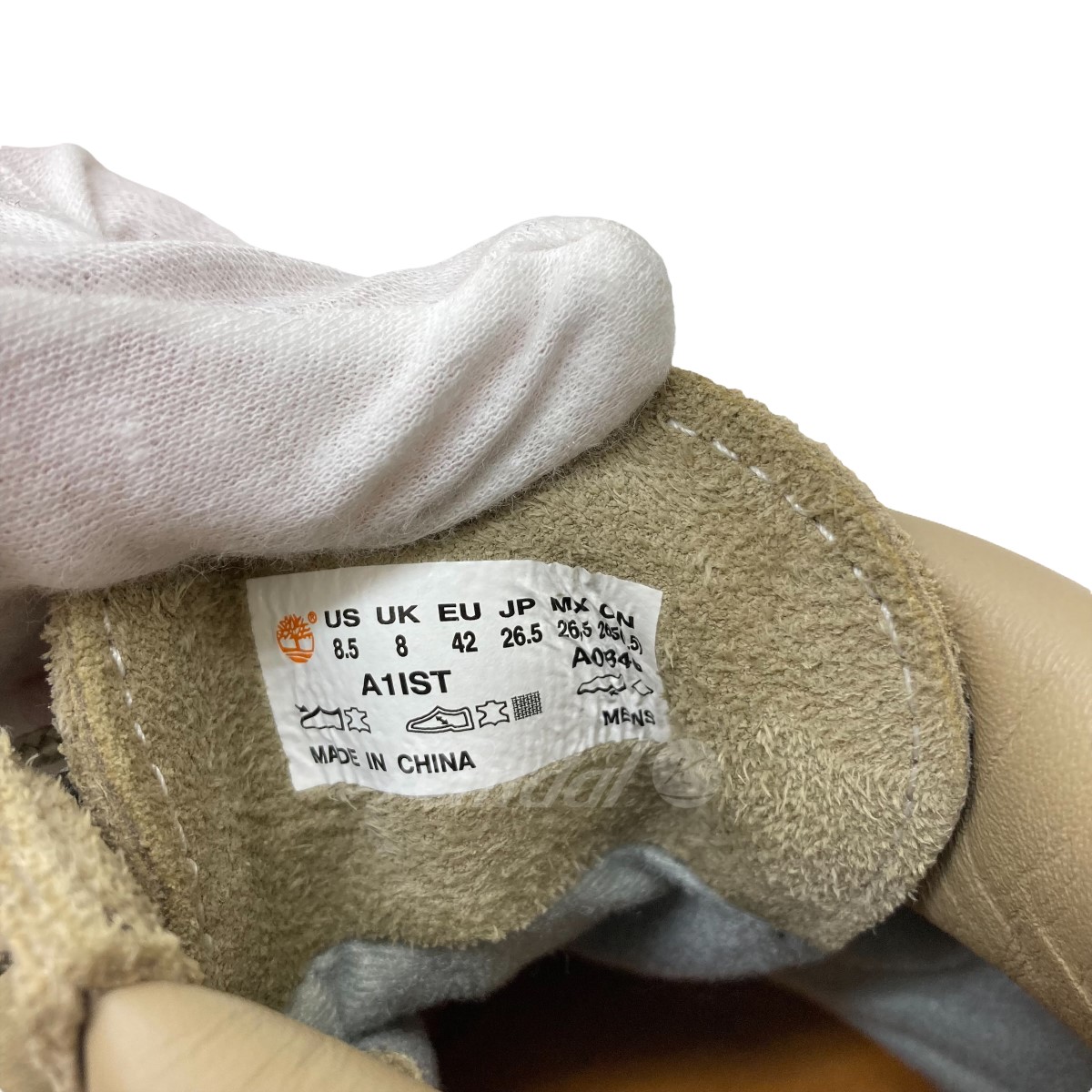 【中古】TIMBERLAND×nonnativeGORE-TEX6インチスウェードレザーブーツベージュサイズ:26.5【050722】(ティンバーランド×ノンネイティブ)
