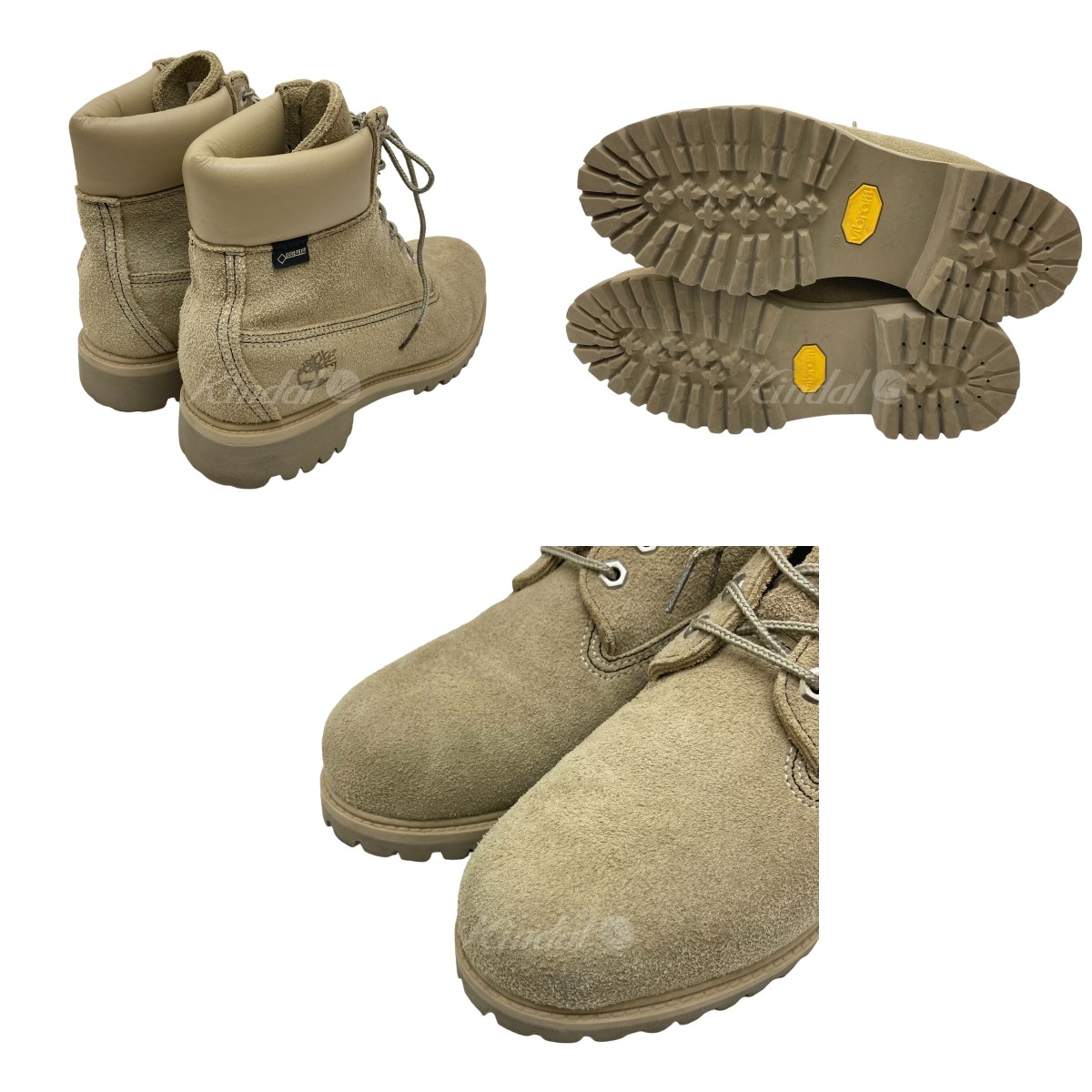 【中古】TIMBERLAND×nonnativeGORE-TEX6インチスウェードレザーブーツベージュサイズ:26.5【050722】(ティンバーランド×ノンネイティブ)