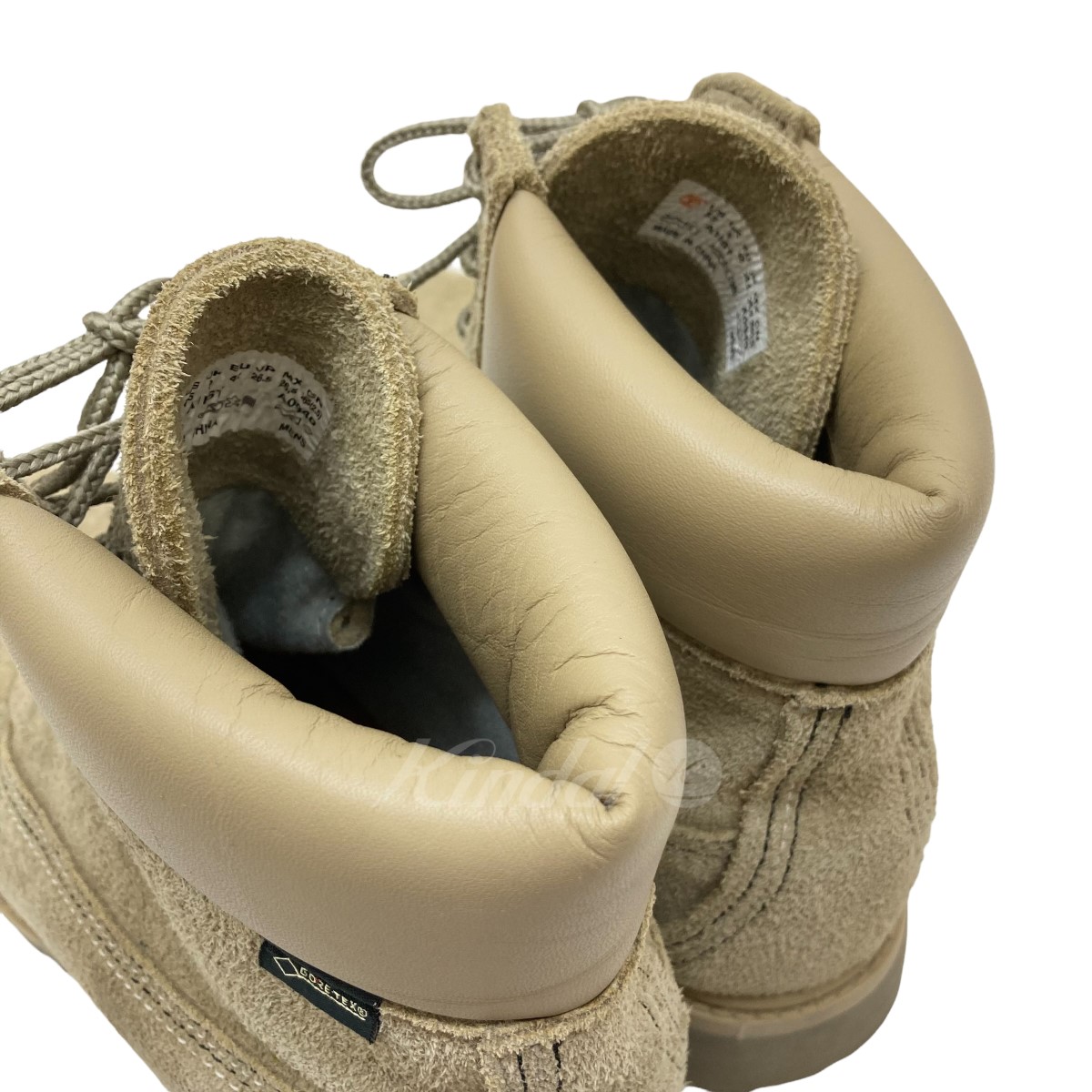 【中古】TIMBERLAND×nonnativeGORE-TEX6インチスウェードレザーブーツベージュサイズ:26.5【050722】(ティンバーランド×ノンネイティブ)