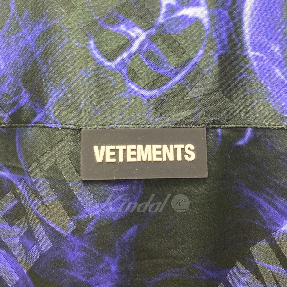 VETEMENTS 21AW ブルーフレイムスカルプリントシャツ シャツ | eletter