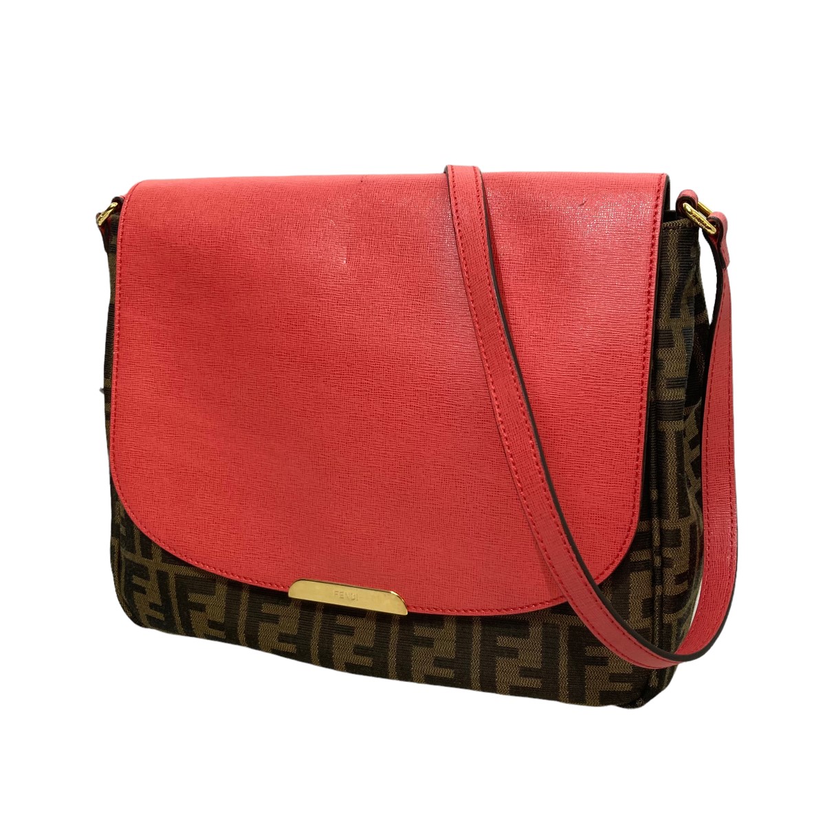 FENDI ズッカショルダーバッグ レッド (フェンディ) バッグ