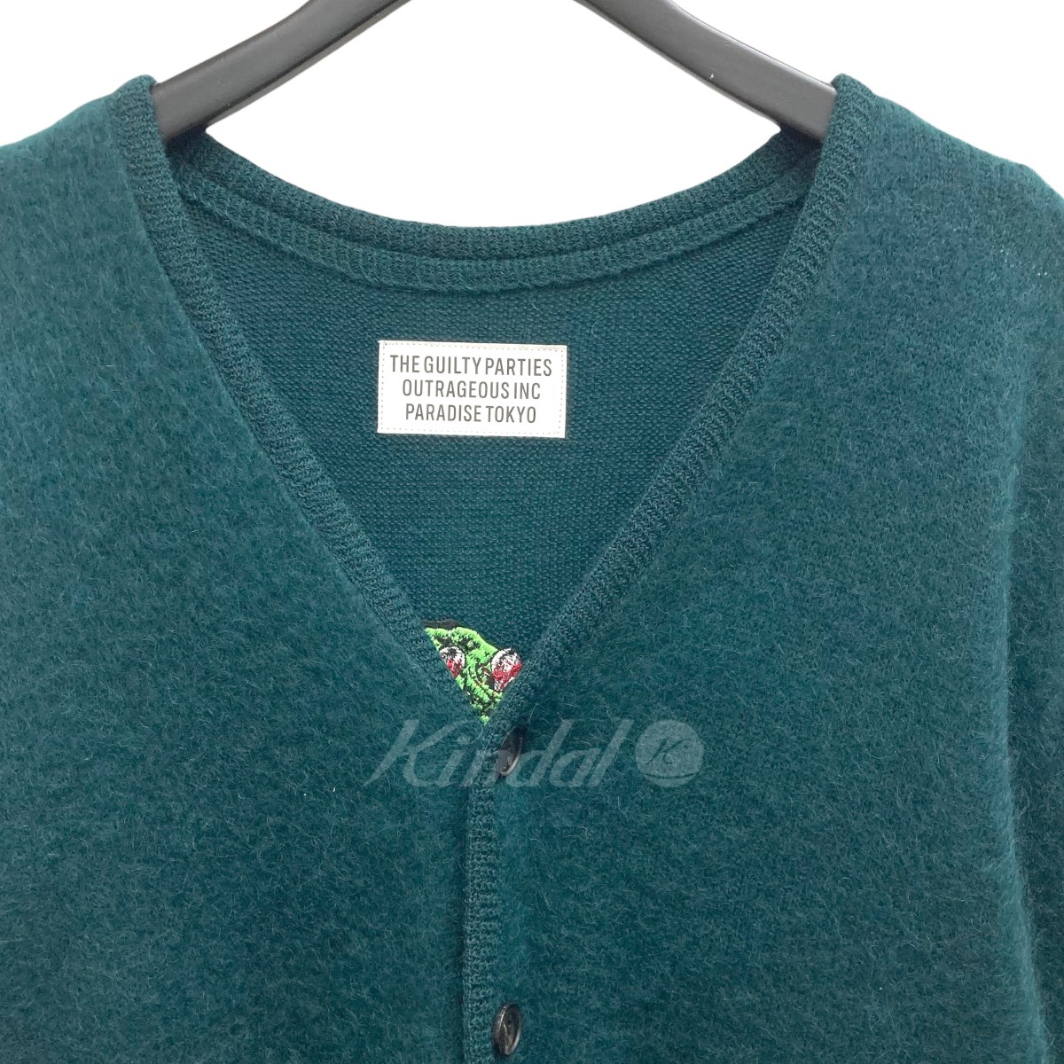 WACKO MARIA 21AW CARDIGAN モヘアニットカーディガン グリーン サイズ