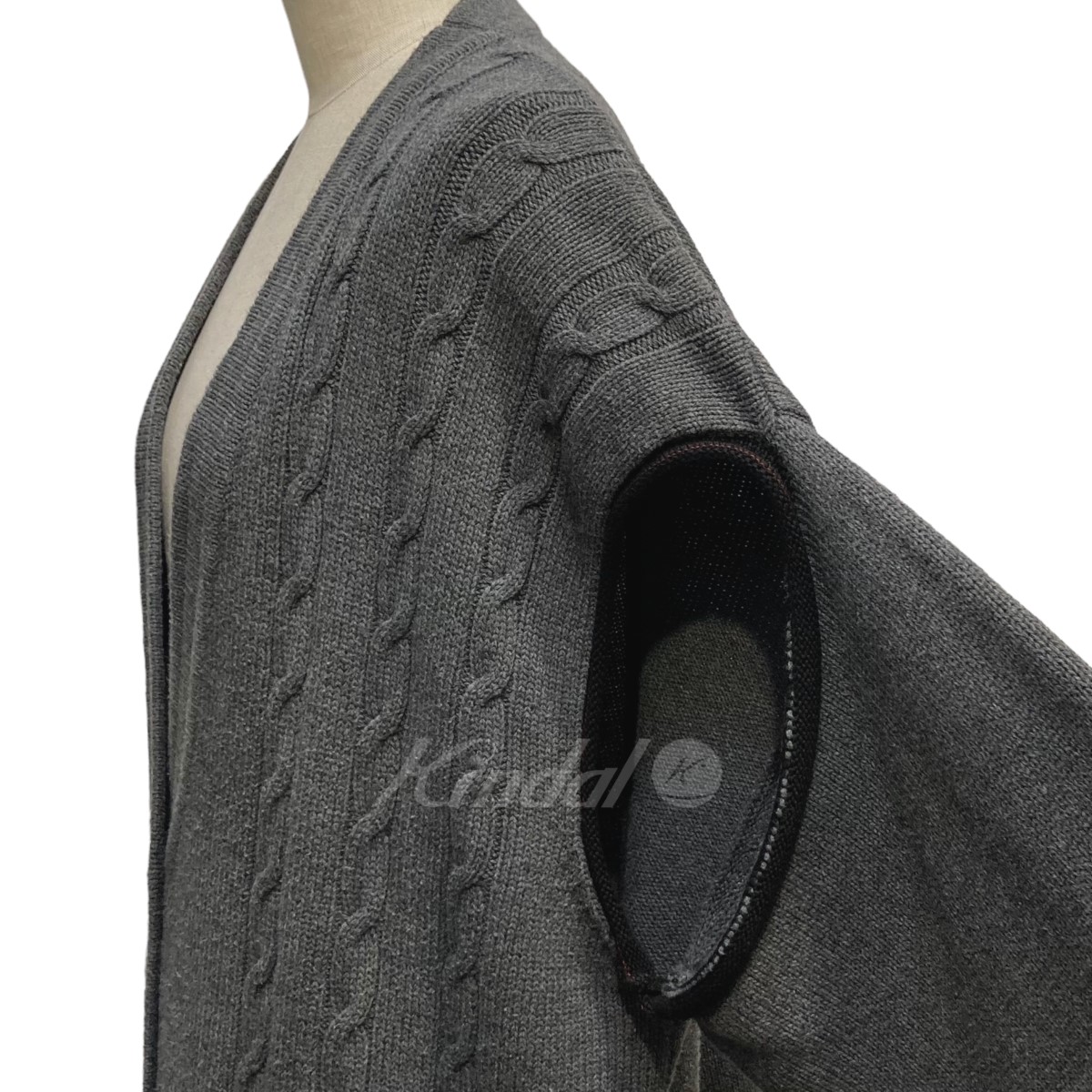 Maison Martin Margiela グレー カーディガン カットアウト サイズ