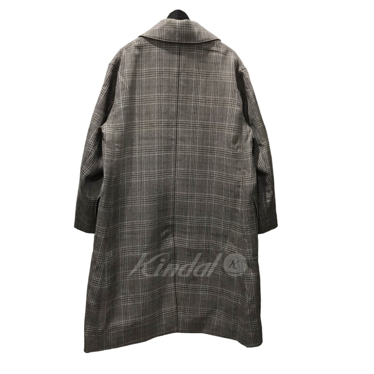 AURALEE17AW チェック柄ダブルフェイスコート DOUBLE FACE CHECK LONG