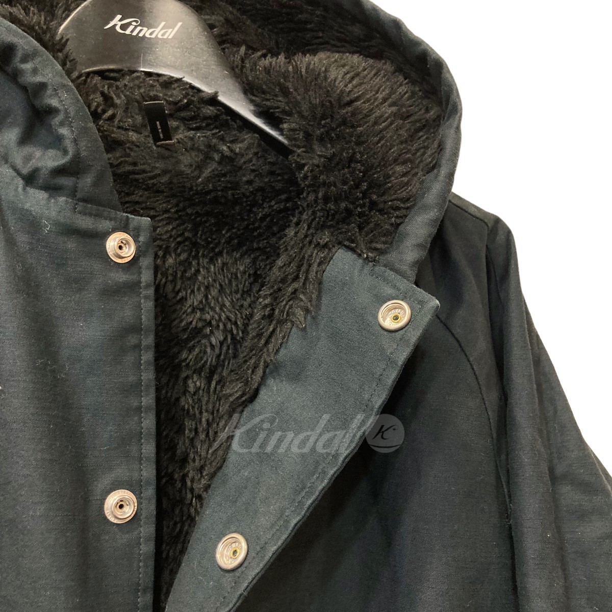STAMPD 「Zepplin Overcoat」裏ボアフードジャケット ブラック サイズ メンズファッション