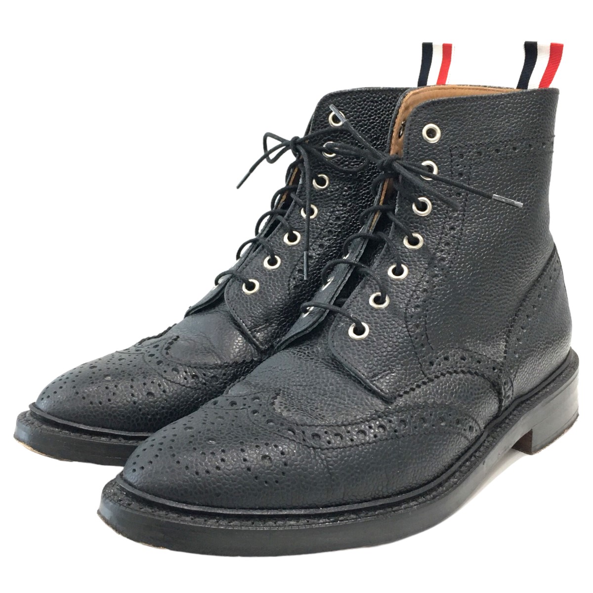 SALE／88%OFF】 THOM BROWNE ウィングチップブーツ ブラック サイズ