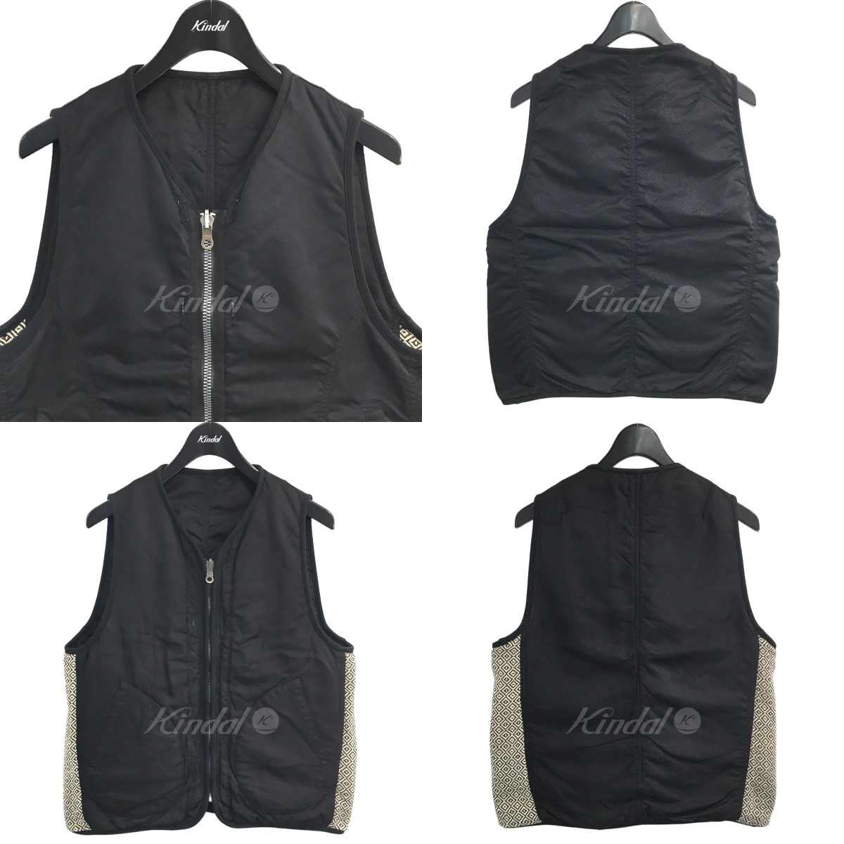 VISVIM「IRIS LINER VEST」リバーシブルライナーベスト ブラック