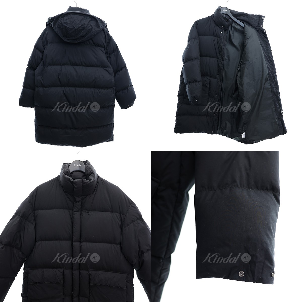 値頃DESCENTE PAUSE HOODED ダークネイビー DOWN COAT 2WAYフーデッド