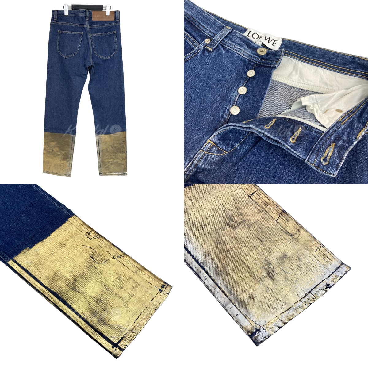 LOEWE GOLD CUFF サイズ FISHERMAN インディゴ JEANS 裾切替