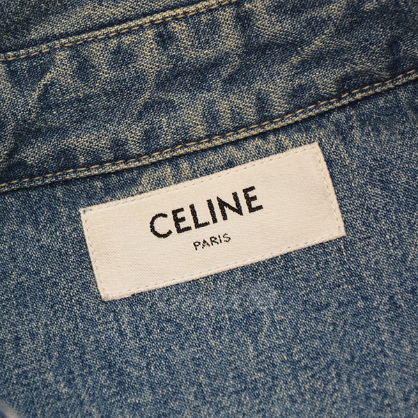 CELINE 2022AW クロップドシャツ ユニオンオーシャンウォッシュデニム