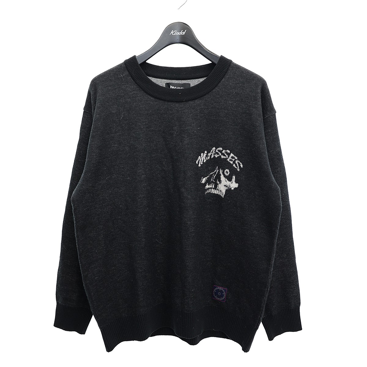 M＆m×masses CUSTOM PERFORMANCE SWEATER M＆M BONE ブラック MASSES