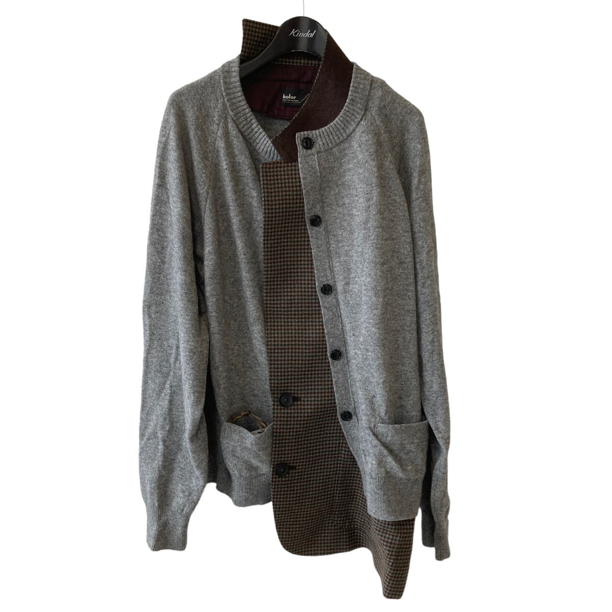 35％OFF kolor 21AW CARDIGAN 21WCM-N06306 グレー サイズ