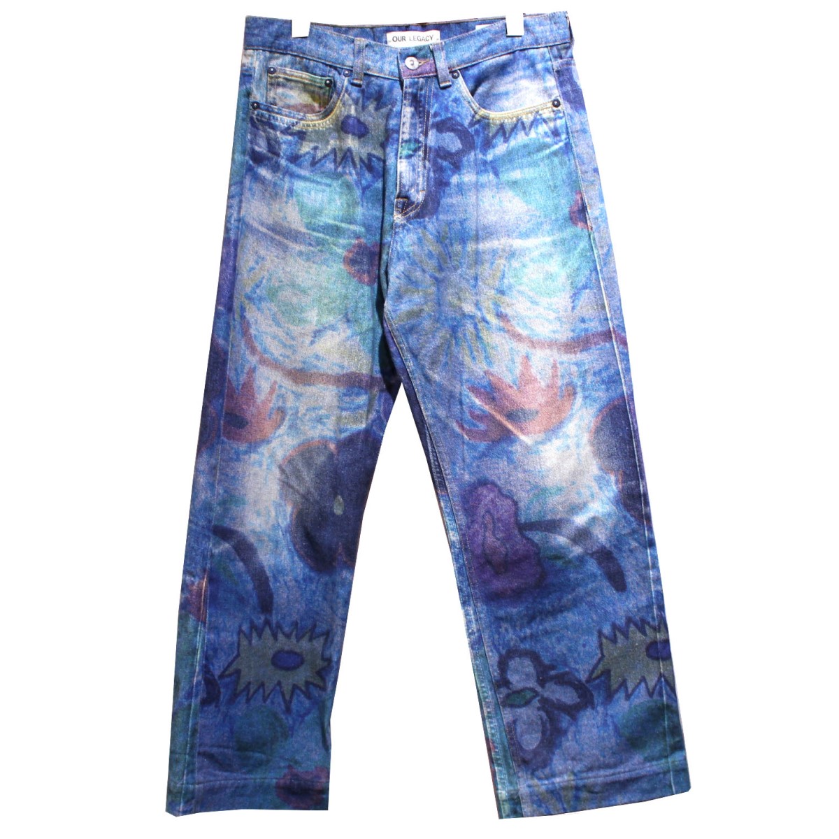 倉 OUR LEGACY 22SS THIRD CUT DIGITAL CHALK FLOWER DENIM フラワー