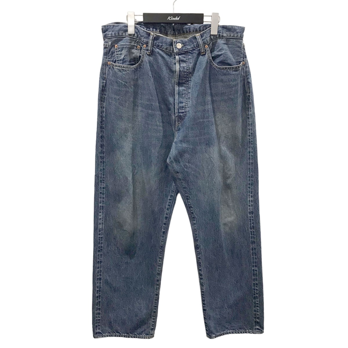 A.PRESSE Washed Denim Wide Pants INDIGO | eclipseseal.com