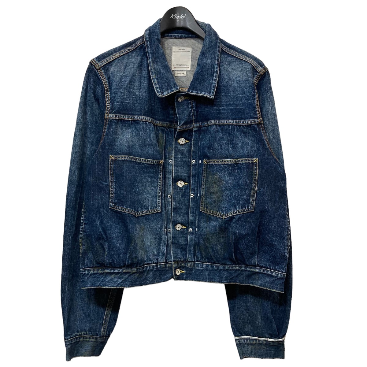 偉大な VISVIM SHORTY CHORE JKT DRY DENIM デニムジャケット