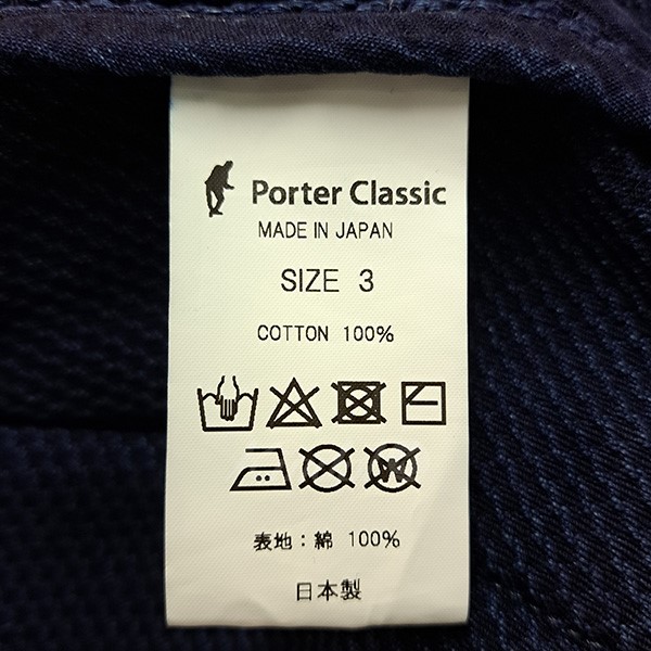 Porter Classic PC JACKET SHIRT BUTTONS W／SILVER インディゴ サイズ