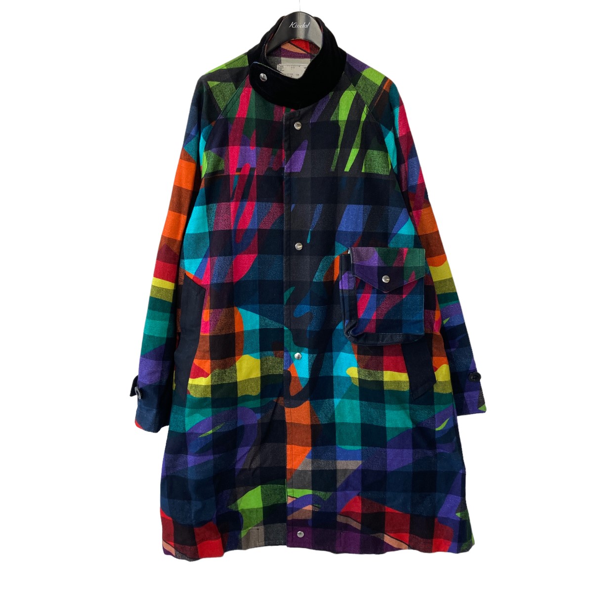 sacai 21AW ×KAWS Print マルチカラー Flock コート サイズ Coat