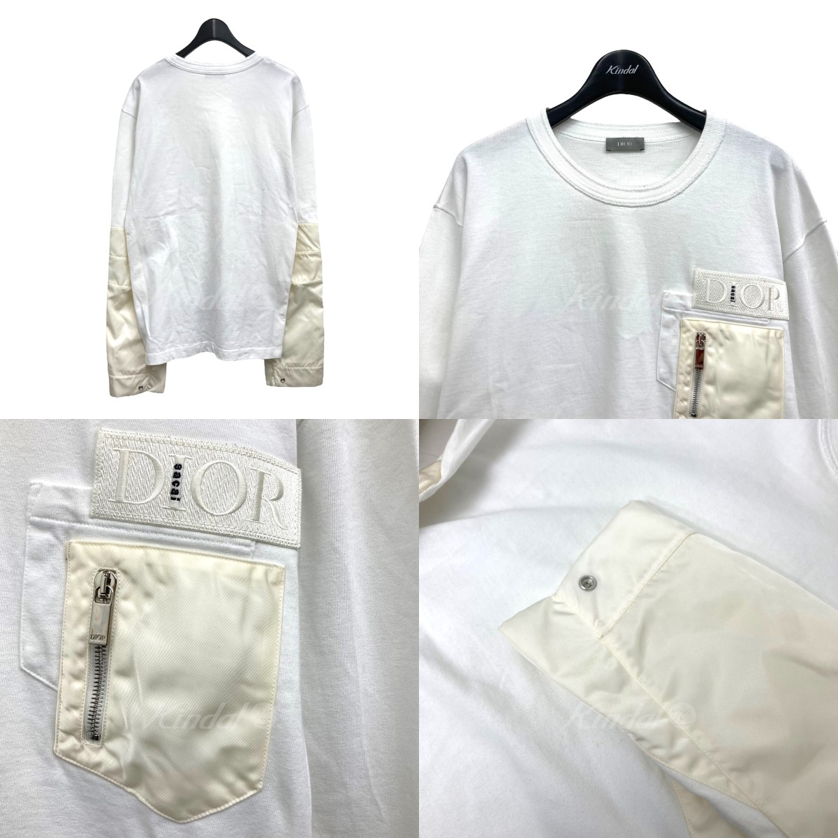 DIOR × sacai ロングスリーブTシャツ ホワイト サイズ トップス 