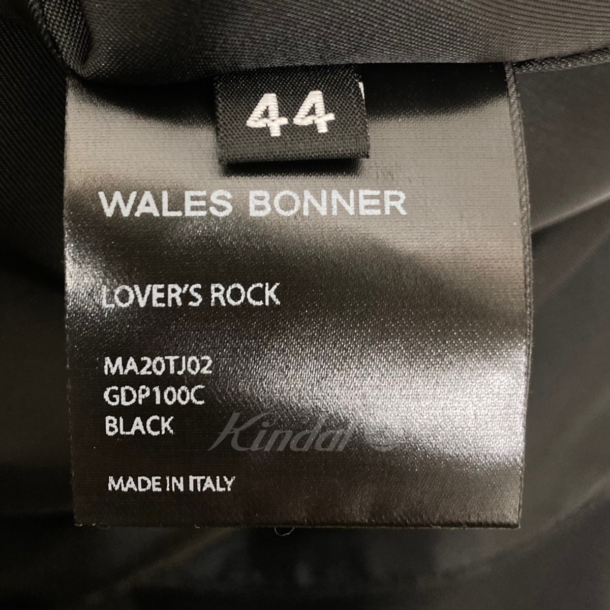 WALES BONNER 20AW テーラードジャケット サイズ MA20TJ02 ブラック