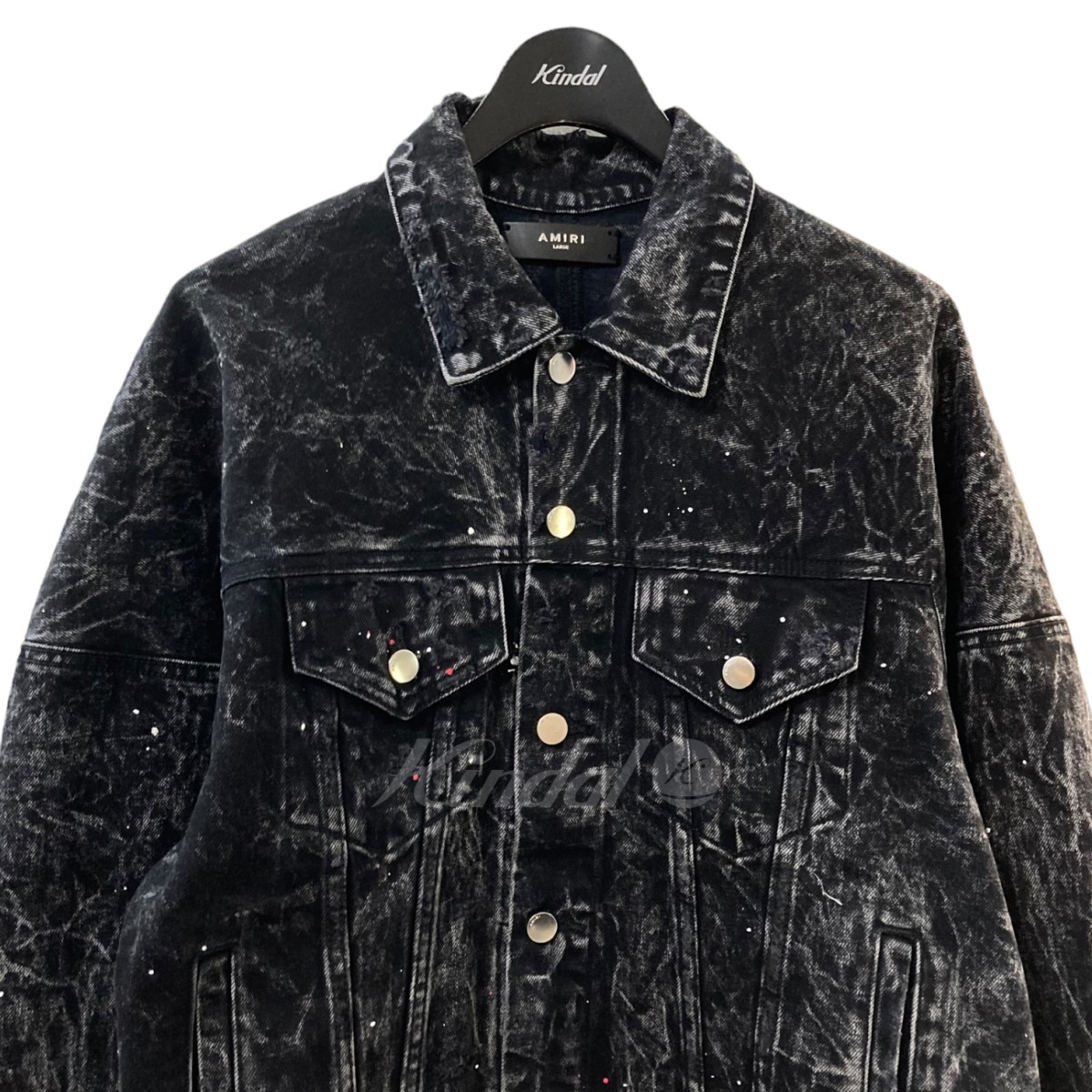 お買い物マラソン限定☆ amiri デニムジャケット ブラック Ｌ