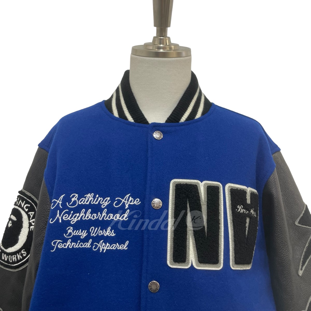 NEIGHBORHOOD BAPE VARSITY JACKET BLUE 【海外輸入】 sandorobotics.com