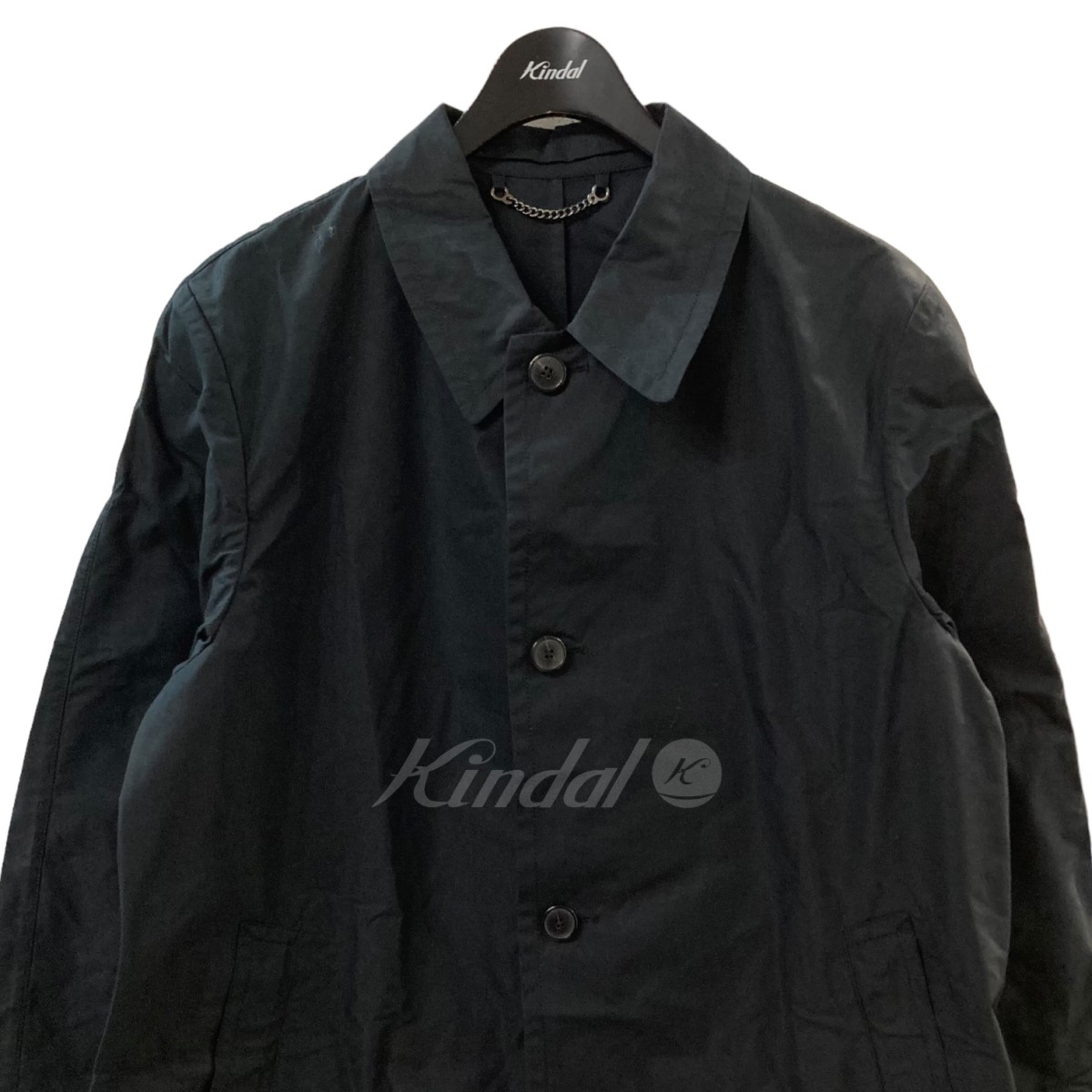 DRIES VAN NOTEN 21SS ステンカラーコート ネイビー サイズ コート・ジャケット | oyamanishi.com