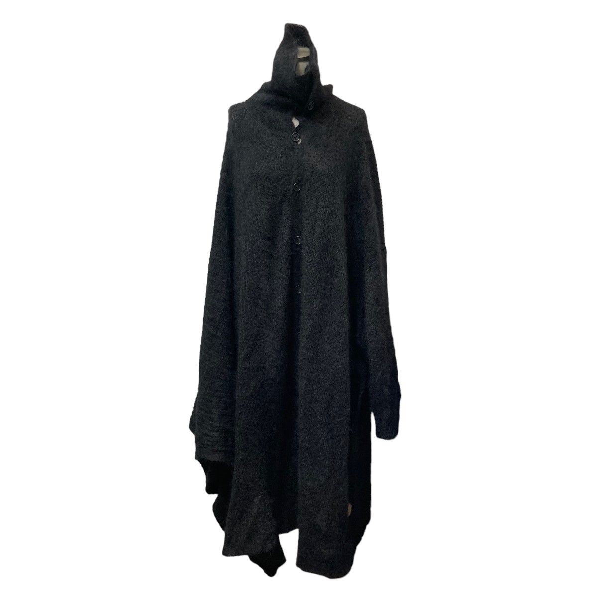 【楽天市場】【中古】YOHJI YAMAMOTO NOIRアシンメトリーモヘヤニットポンチョ ブラック サイズ：2【価格見直し】：ブランド古着