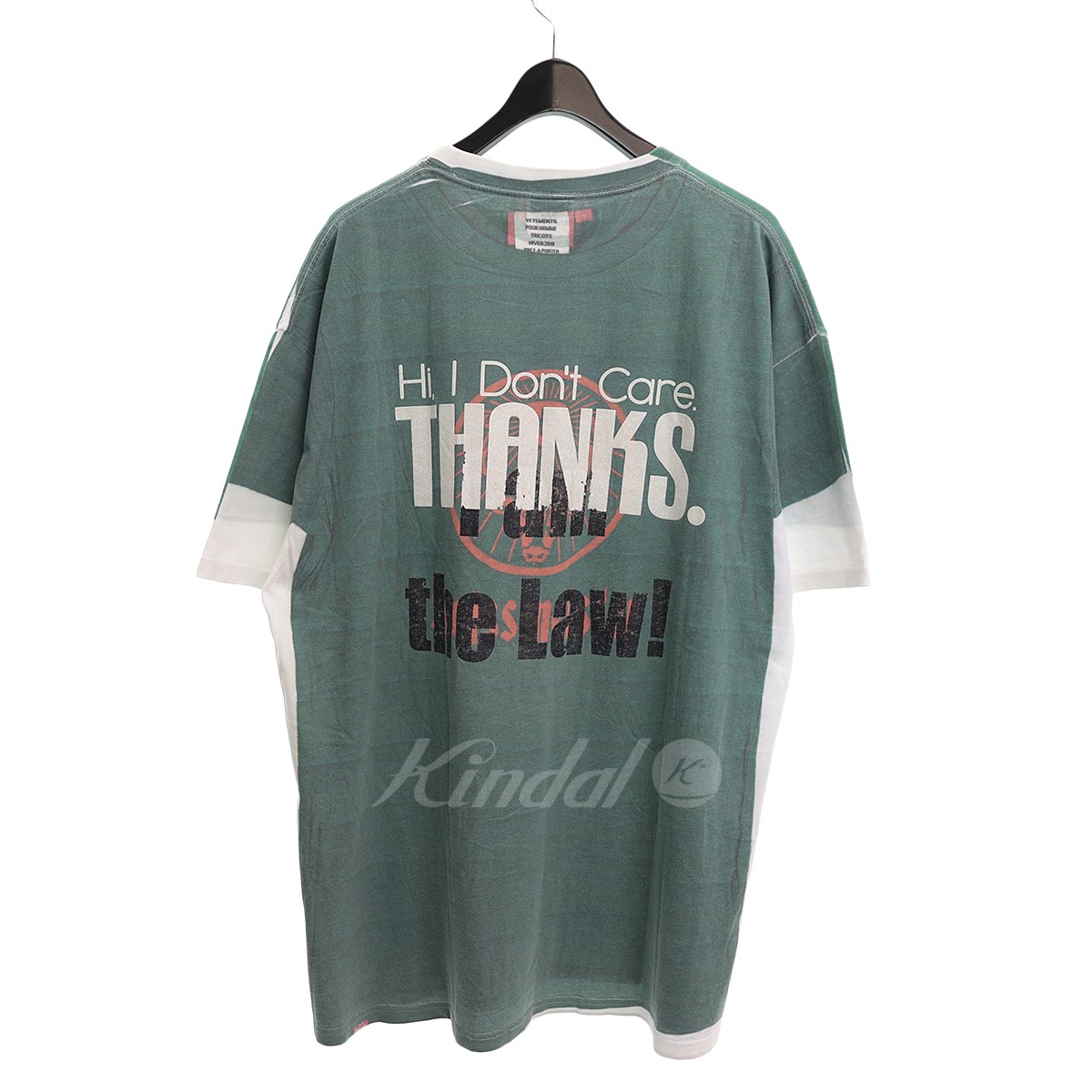 タグ付き】VETEMENTS 転写 Tシャツ-