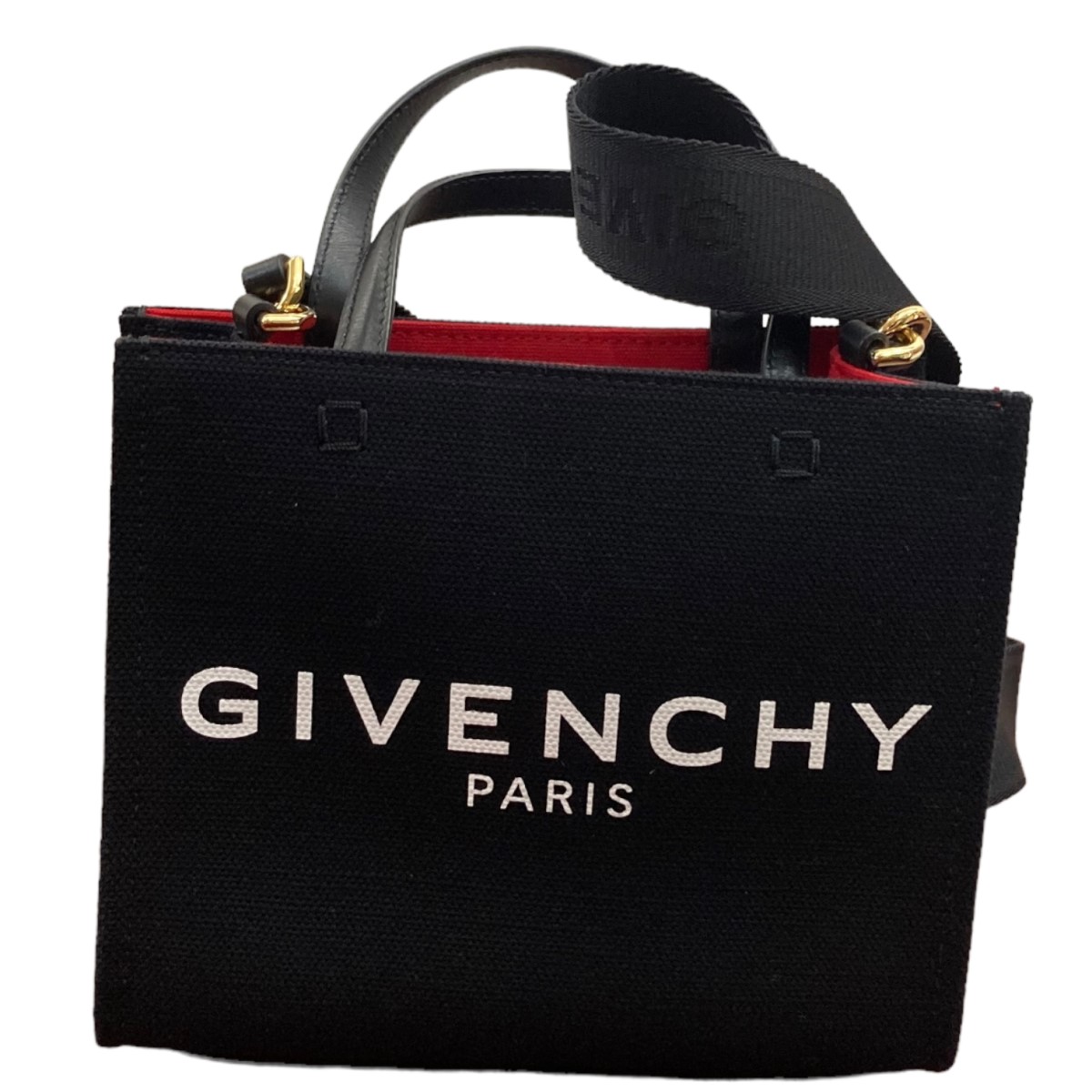 新品 GIVENCHY ジバンシィ キャンバス G ミニトート バッグ ブラック-