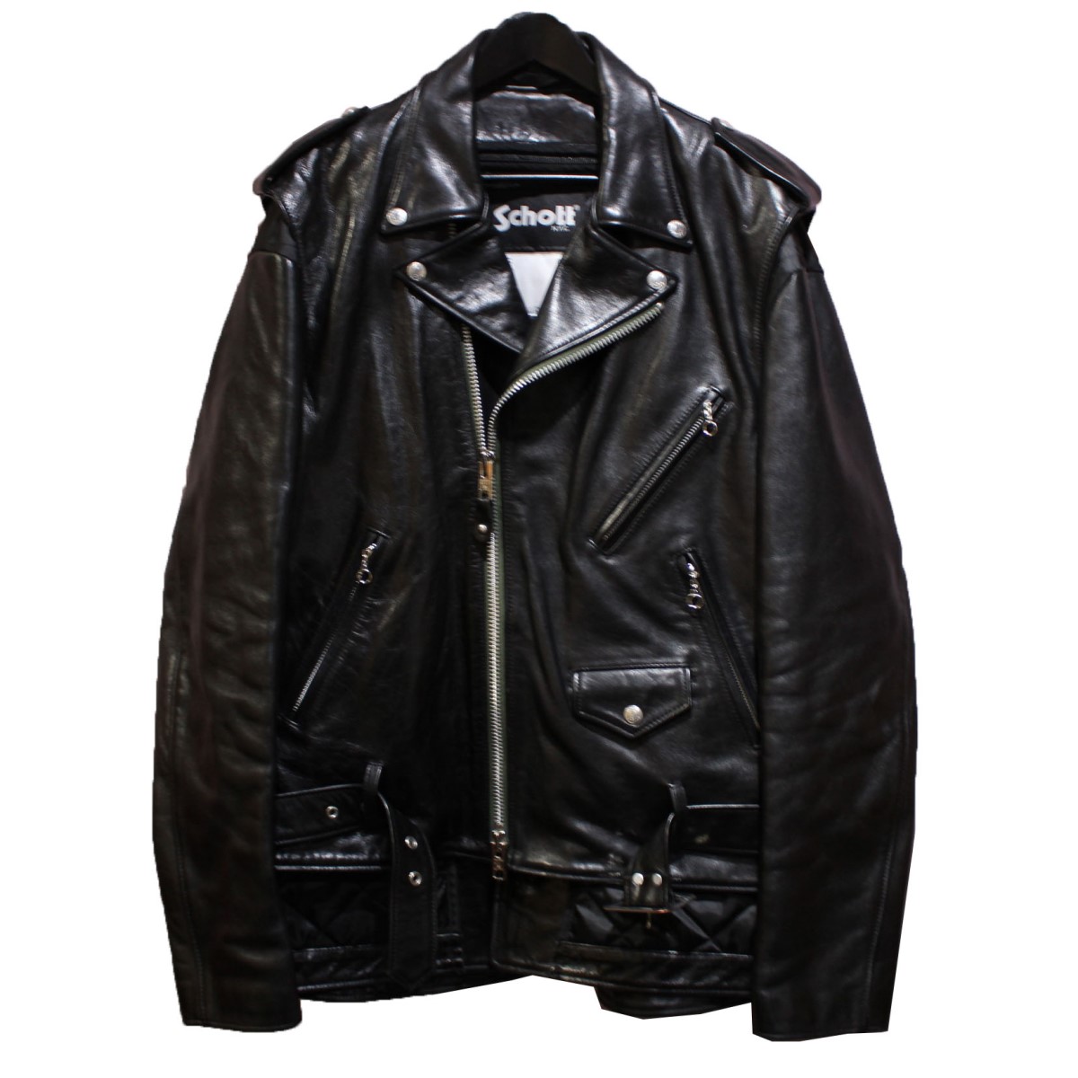 楽天市場】【中古】sacai × Schott22AW Leather Blouson レザー