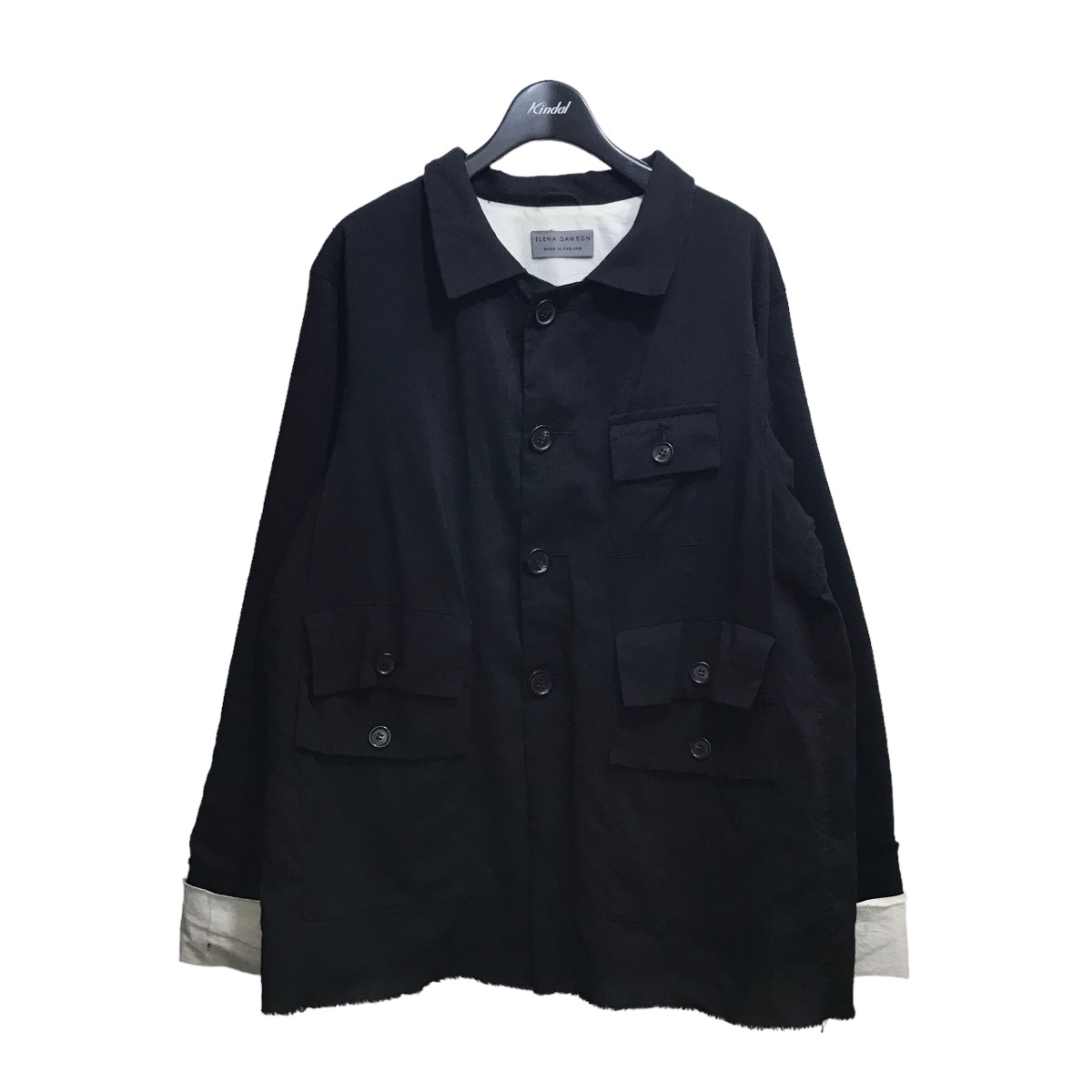 【楽天市場】【中古】ELENA DAWSON ウールワークジャケット ブラック サイズ：S 【090224】（エレナドーソン）：ブランド古着の
