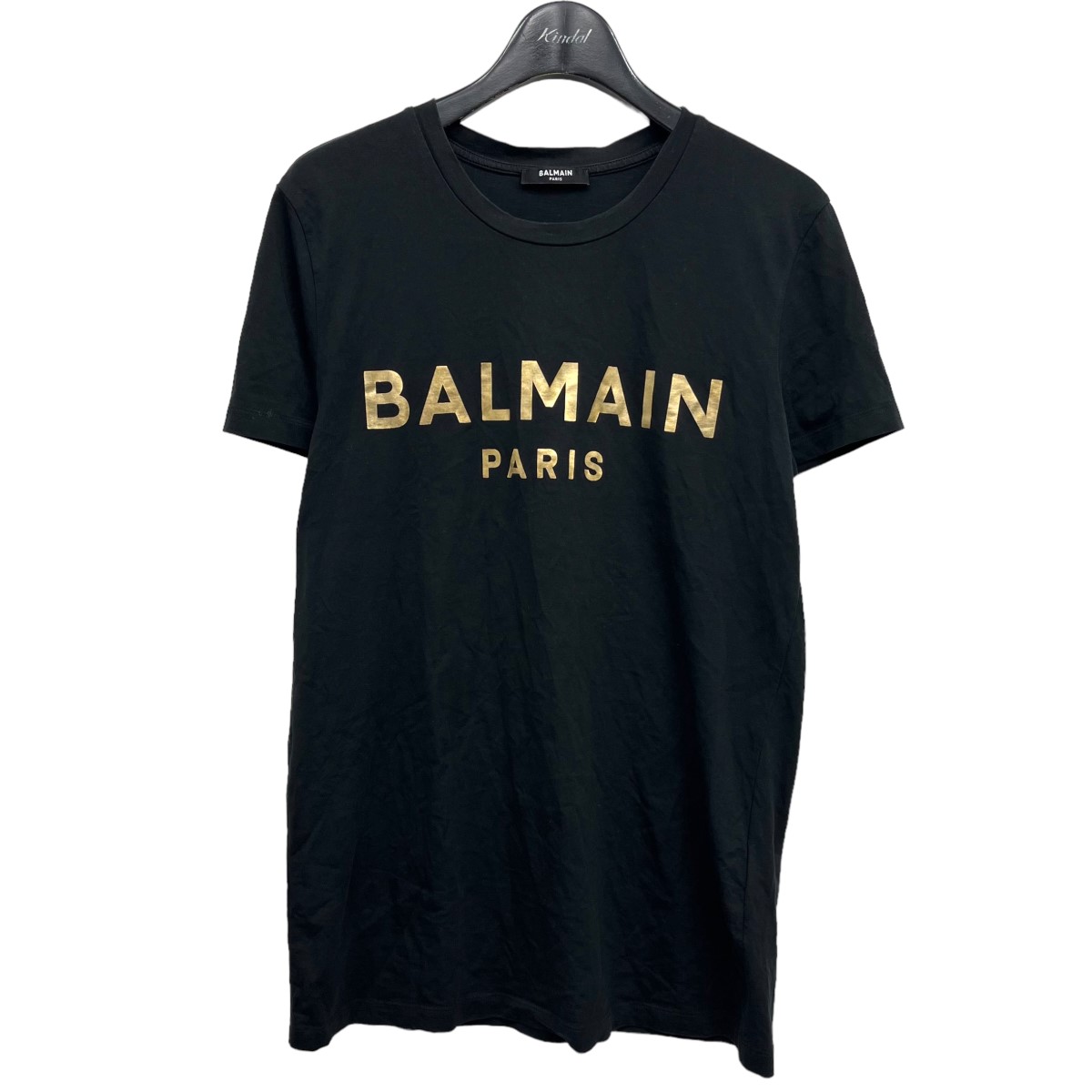 【楽天市場】【中古】balmain Gold Foil Paris Logo Tee ロゴtシャツ ブラック サイズ：xs 【210424