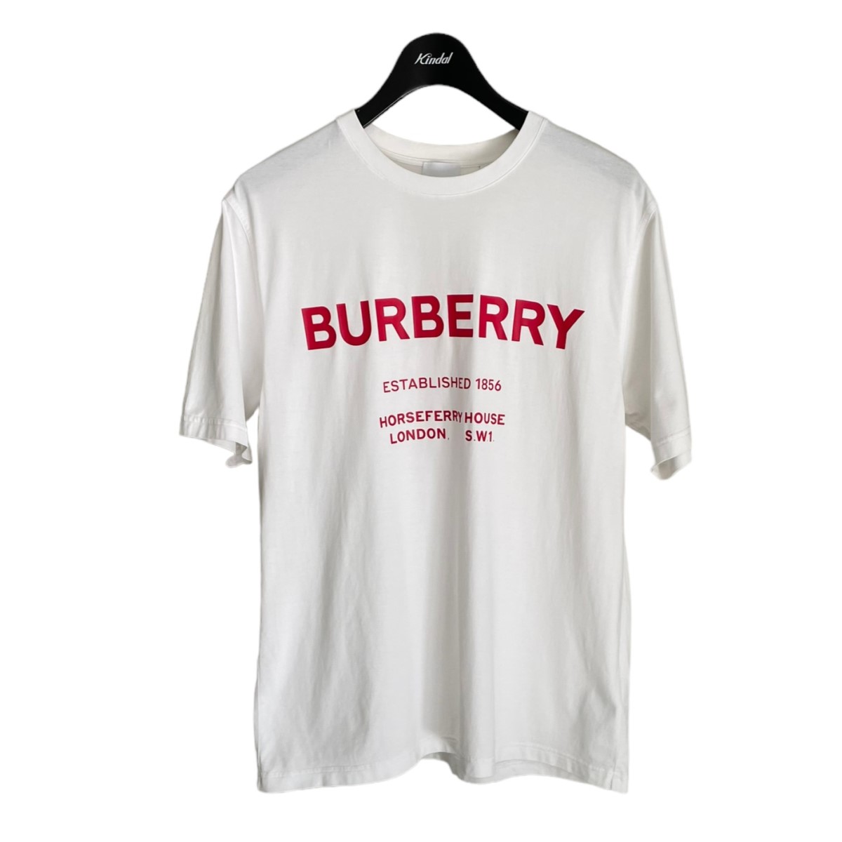 【中古】BURBERRY　ホースフェリーPTT ホワイト サイズ：S 【260524】（バーバリー）｜ブランド古着のカインドオル