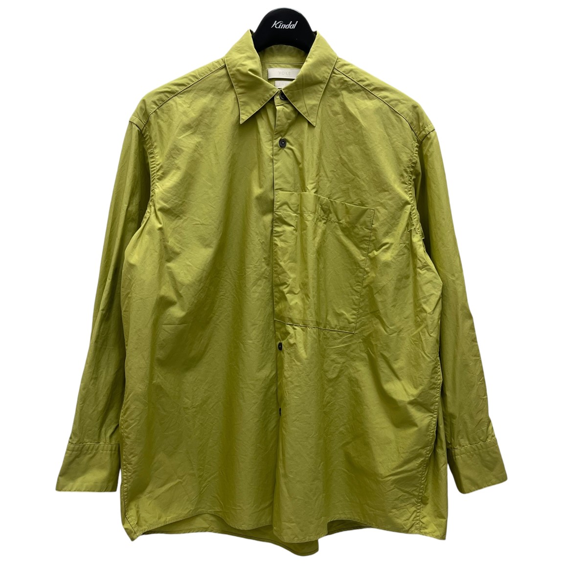YOKE 23SS オープンカラーシャツ イエロー YOKE PRINTED OPEN COLLAR SHIRT