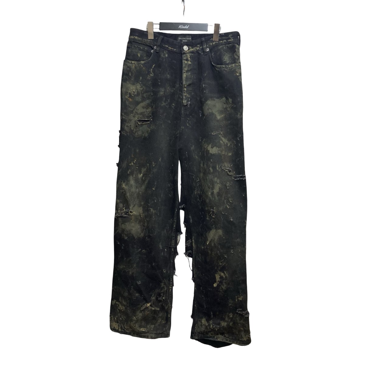 楽天市場】BALENCIAGA 22ss DESTOROY BLACK DENIM PANT SIZE-XS