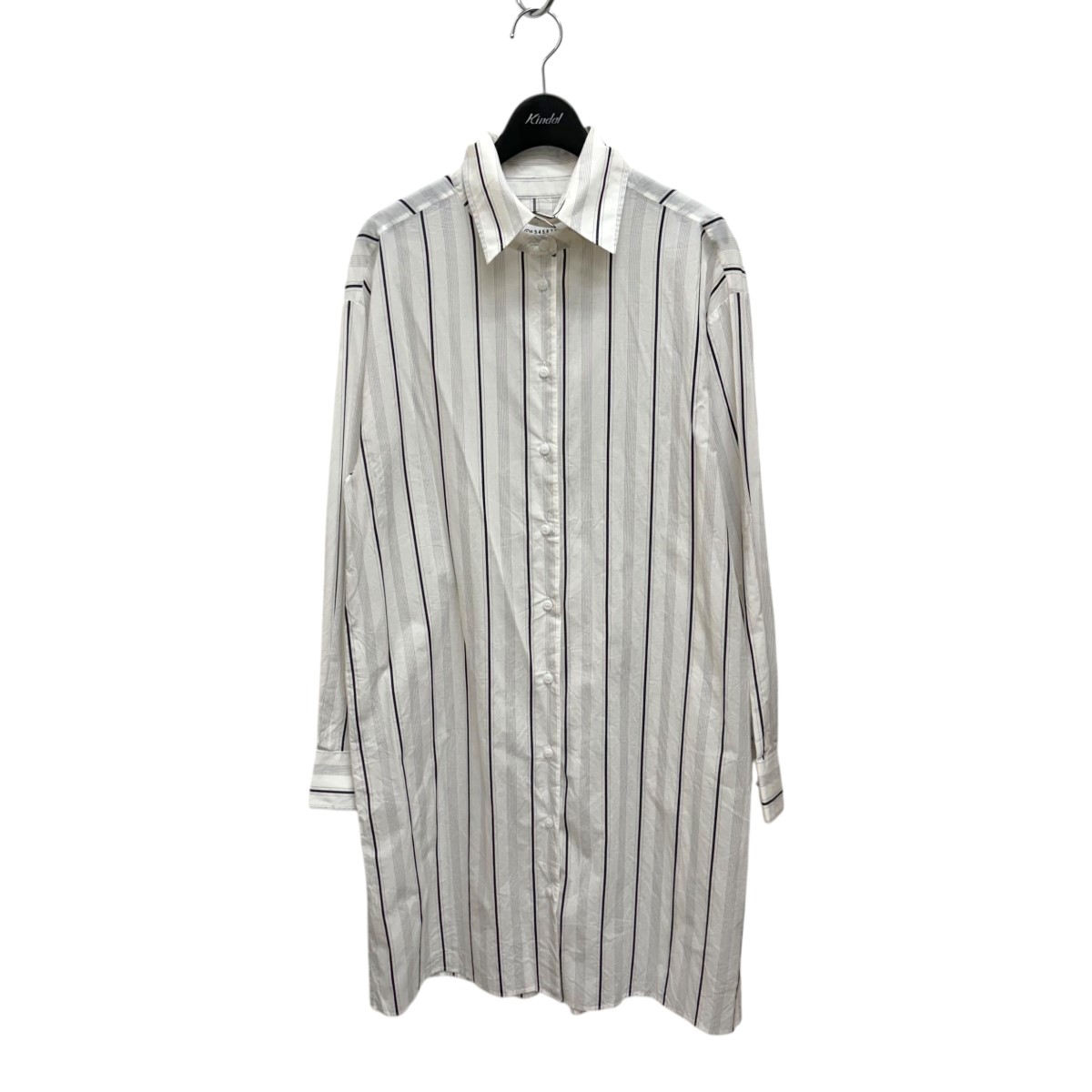 【中古】 Maison Margiela 1 STRIPED SHIRT DRESS ストライプシャツ S51CU0146 ホワイト サイズ：36 【価格見直し】