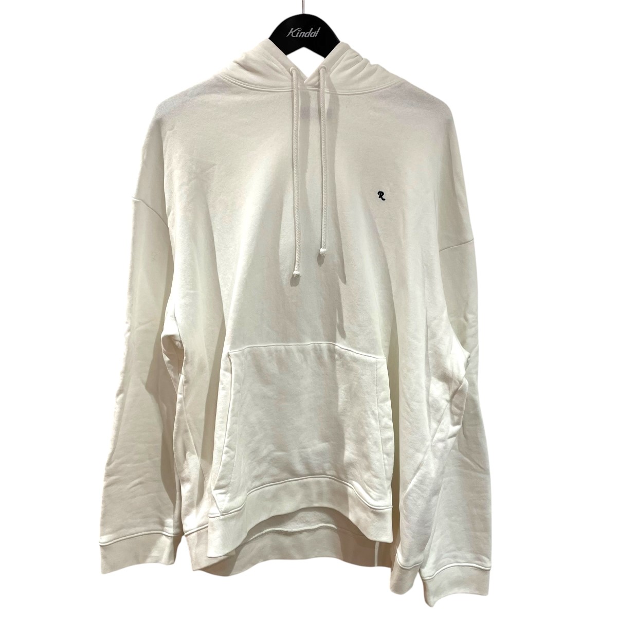 【中古】 RAF SIMONS 21AW Regular fit hoodie Ataraxia バックプリントパーカー 19004-0014 ホワイト サイズ：SIZE L 【価格見直し】