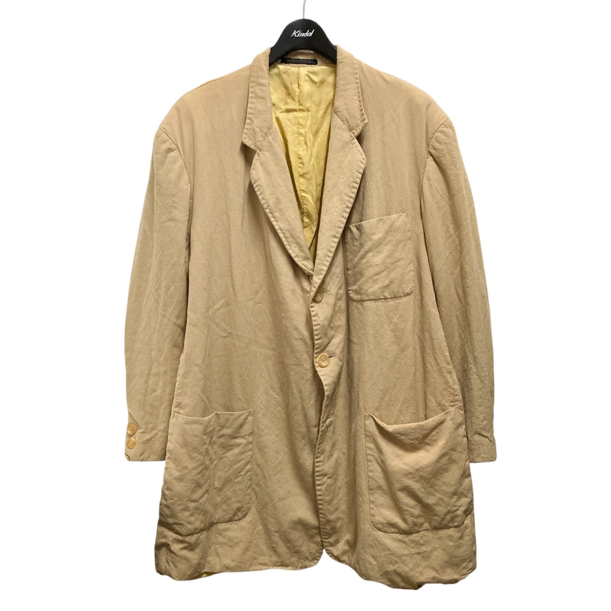 【中古】 Yohji Yamamoto pour homme 92AW ワイドジャケット HS J13 185 ベージュ サイズ：S 【価格見直し】