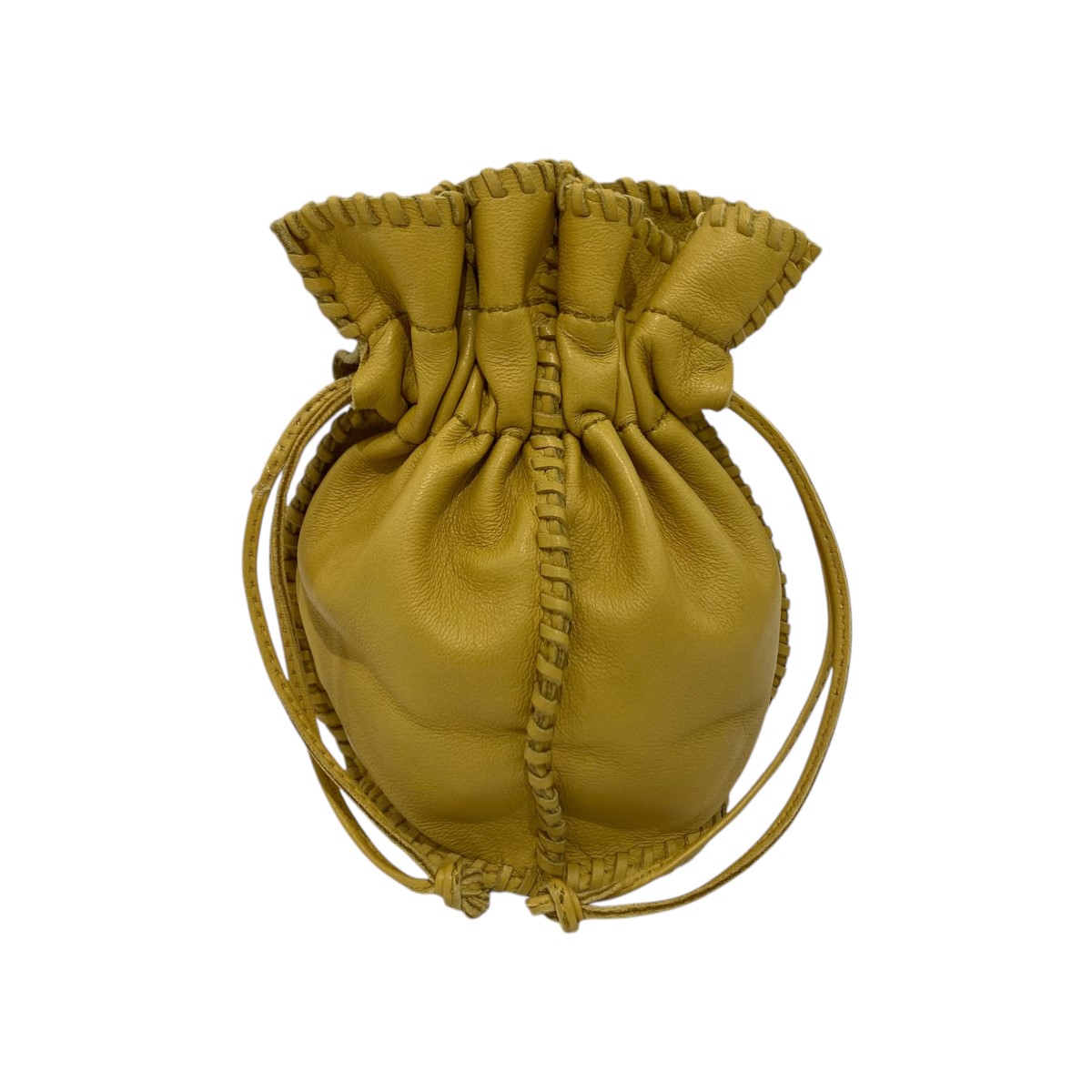 【鑑定済み！】エルメス 巾着 ポーチ レザー レッド 小物入れ ミニポーチ 鑑定済み！】エルメス 巾着 ポーチ レザー レッド 小物入れ ミニポーチ