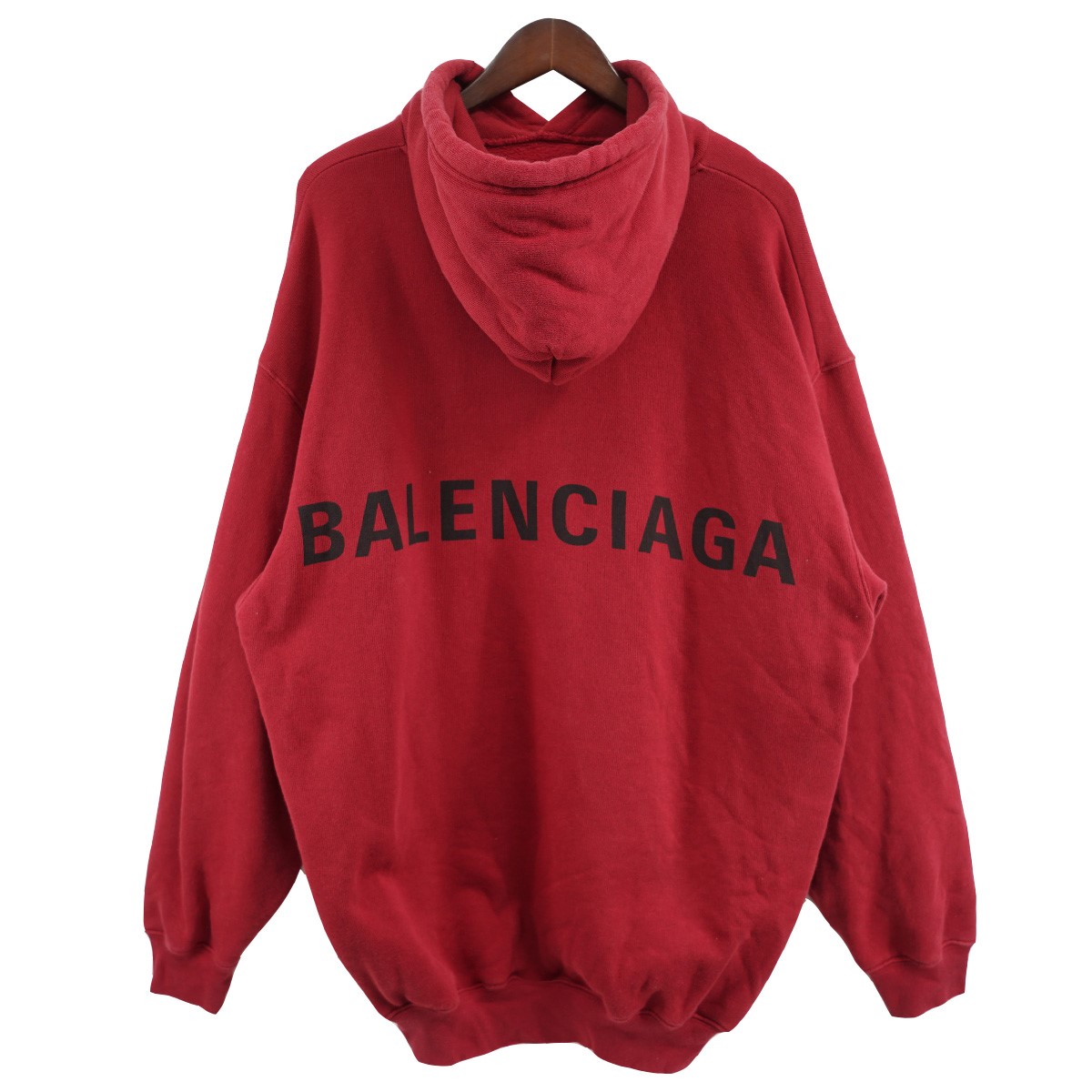 都会的 バレンシアガ フーディ CAPS DESTROYED コットン ロゴ BALENCIAGA】21SS CAPS DESTROYED ロゴ フーディー (BALENCIAGA