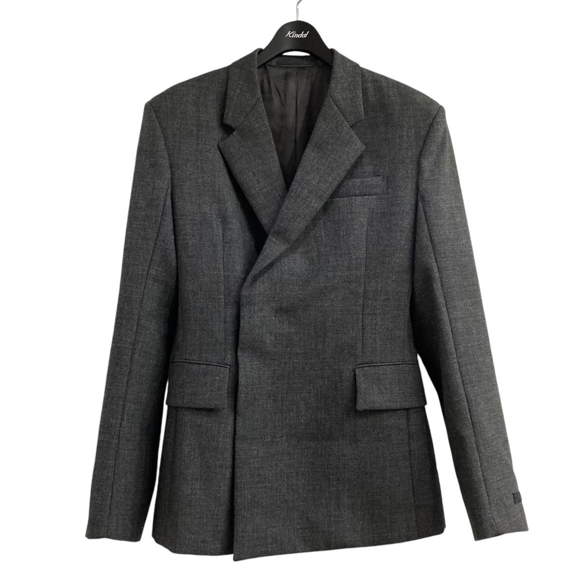 美品◆PRADA◆ダブルブレストウールジャケットダークグレー◆C-TK8925 楽天市場】PRADA プラダ 22AW ダブルブレスト ウールテーラード