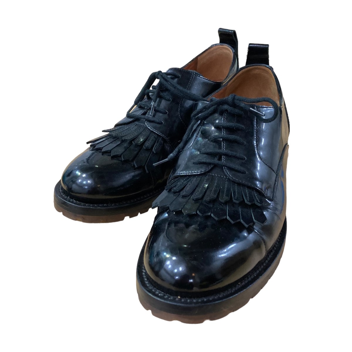 楽天市場】【中古】hazama宣戦布告のドレスシューズ ブラック×オーロラ