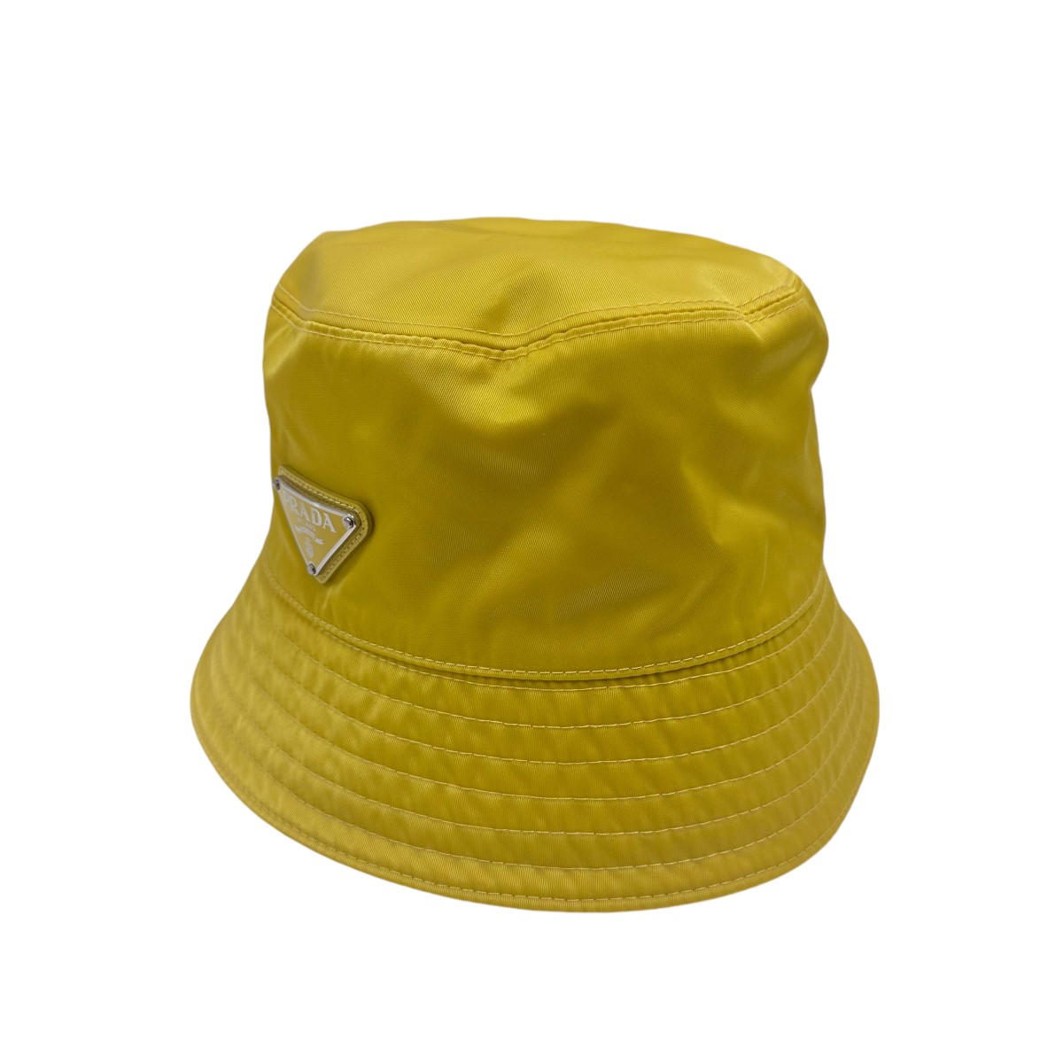 【中古】 PRADA バケットハット イエロー サイズ：S 【価格見直し】
