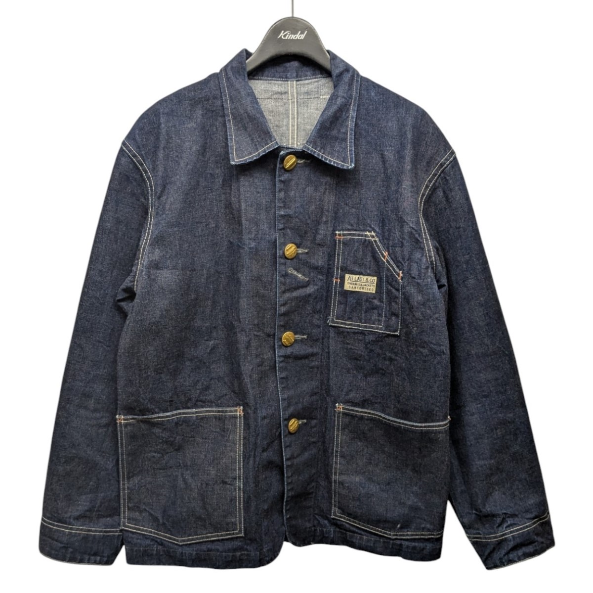 AtLast＆Co 677J カバーオール DENIM 38 At LAST&CO (アットラスト) 677J デニム カバーオール