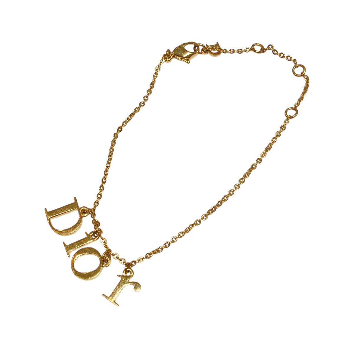 【中古】 DIOR EVOLUTION BRACELET ロゴブレスレット ゴールド 【価格見直し】