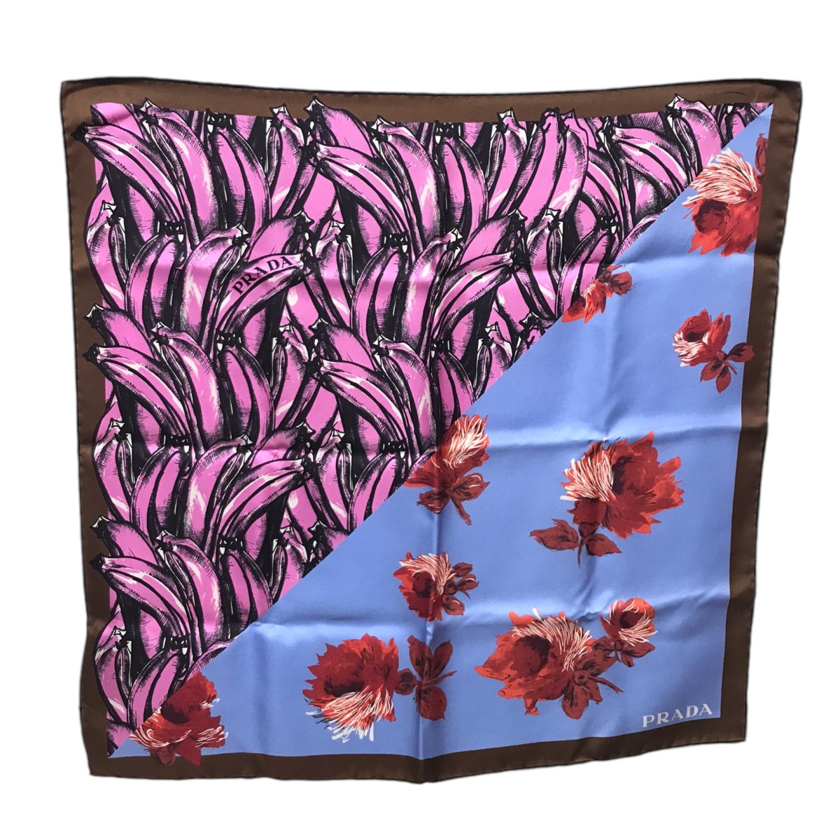 楽天市場】【中古】PRADA REーNYLONSCARF トライアングルロゴ