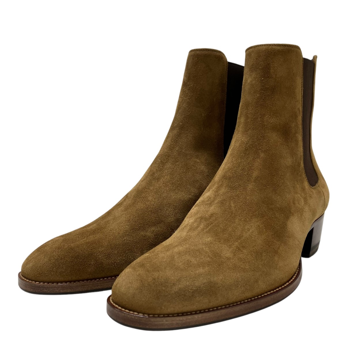 SAINT LAURENT メンズ レザー サイドゴア チェルシー ブーツ 634194 ブラック 42 1/2 (203931 main image 0