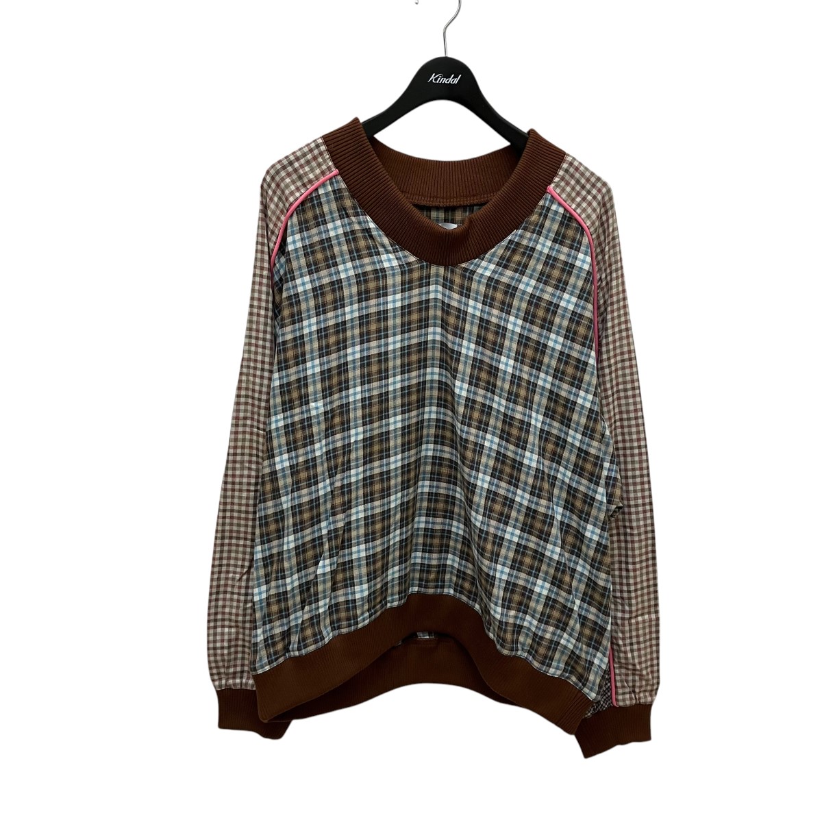 【中古】 URU×DIGAWEL DWVB049 チェック スウェット ベージュ サイズ：2 【価格見直し】